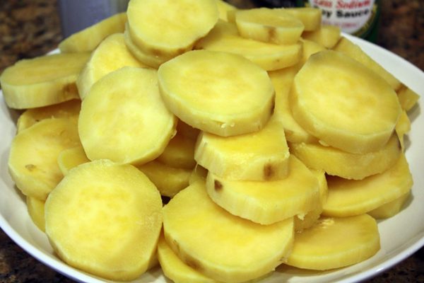 Boiled sweet potatoes