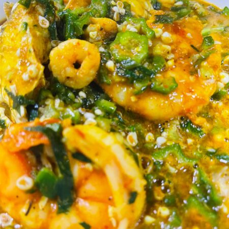Seafood Okro soup